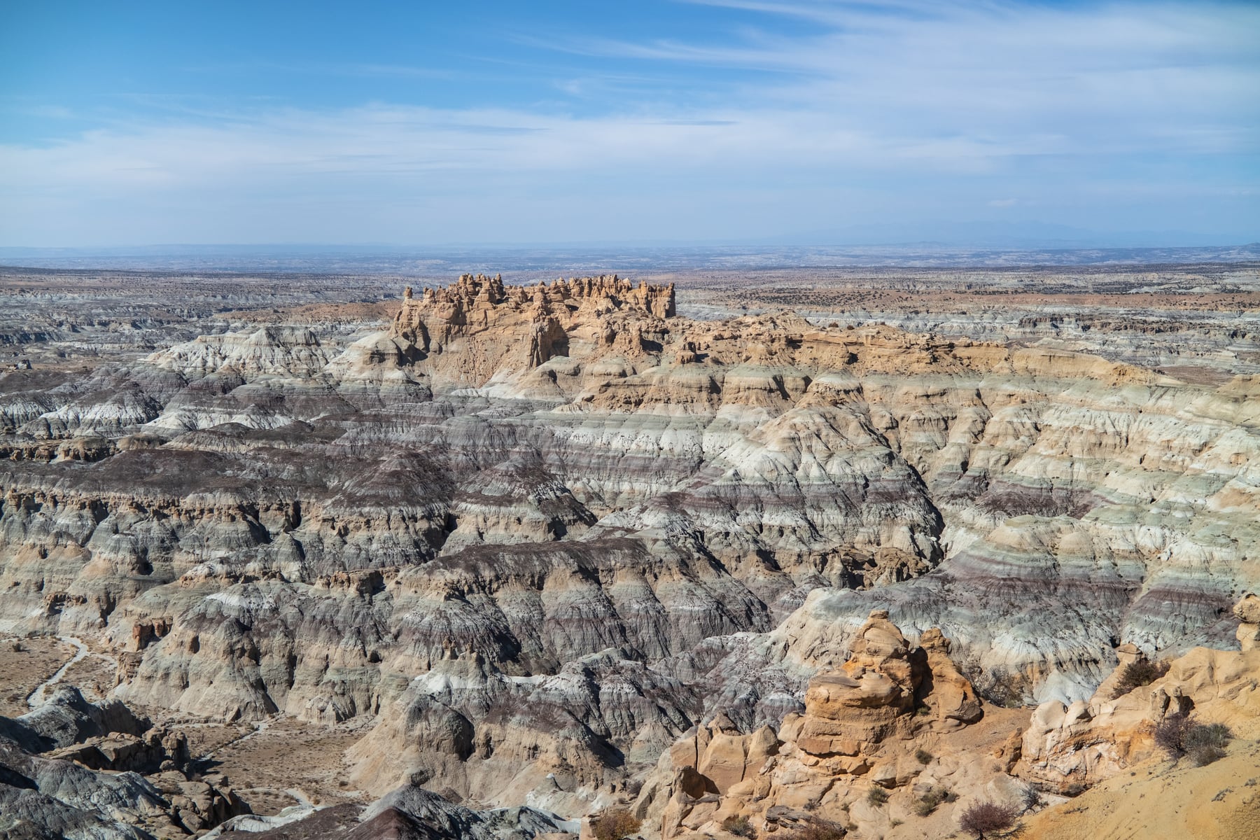 Angel Peak Scenic Area badlands and canyon formations near Farmington New Mexico